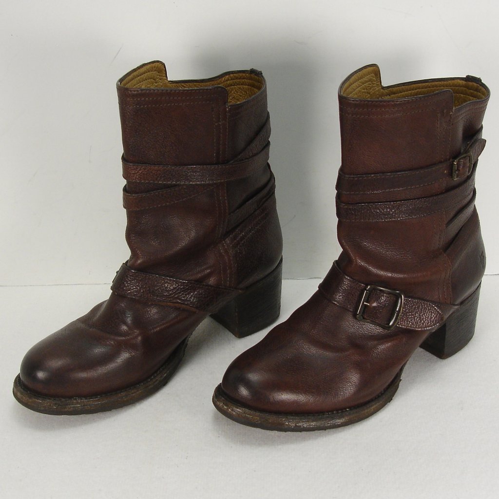 Frye 76520 Vera Strappy Leather Ankle Boots 8.5 B